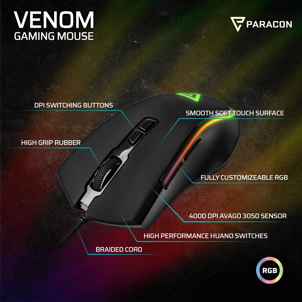 Paracon Venom Gaming Mouse
