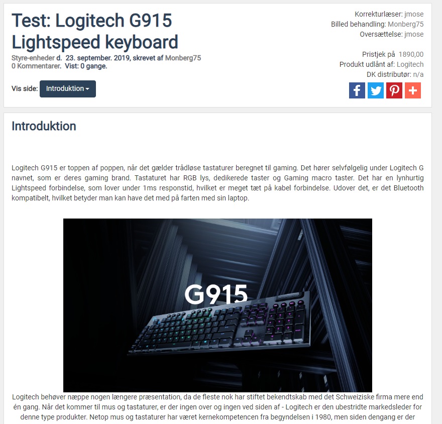 Logitech G915 HwT