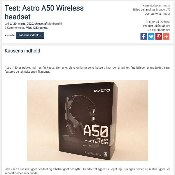 Astro A50 Wireless Headset